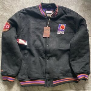 Mitchell & Ness NBA Phoenix Suns HWC Wool Snap Varsity Jacket Black Men Size XXL